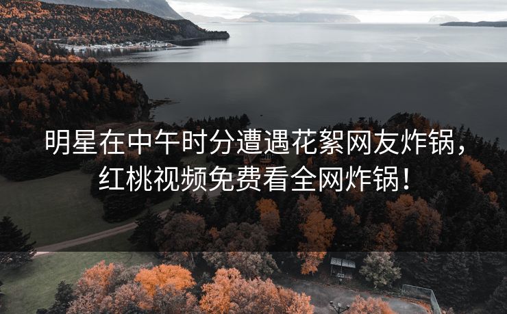 明星在中午时分遭遇花絮网友炸锅，红桃视频免费看全网炸锅！